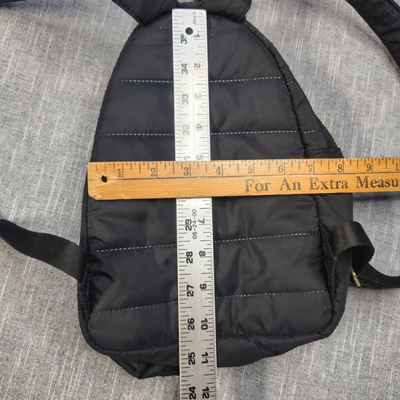 Herschel Mini Backpack Black Gold Trim Stitched - Picture 5 of 11